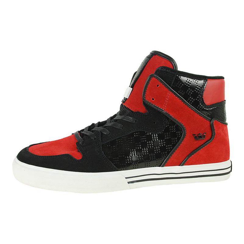 Zapatillas Altas Supra Argentina Mujer - VAIDER Negras Rojas (NCPXL-3627)